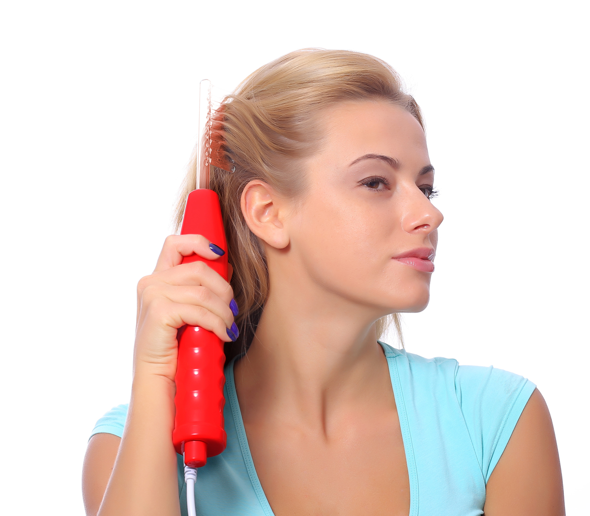 High-Frequency home use device used to make hair fuller and stronger prevent hairloss